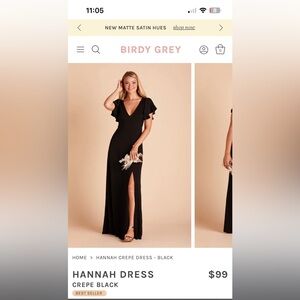 Birdy grey bridesmaid dress